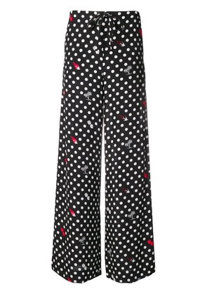 McQ Swallow polka dot trousers - Black