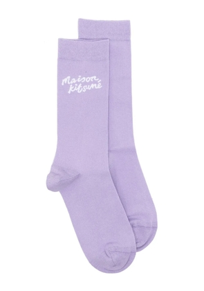 Maison Kitsuné handwriting socks - Purple