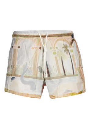 COMMAS Palm Mirage swim shorts - Neutrals