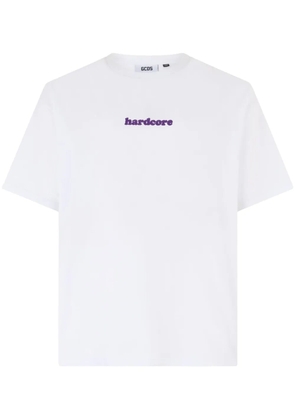 GCDS logo-embroidered T-shirt - White