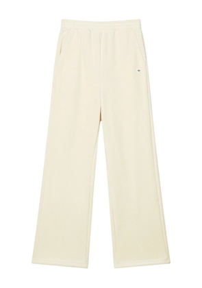 CHOCOOLATE ribbed track pants - White