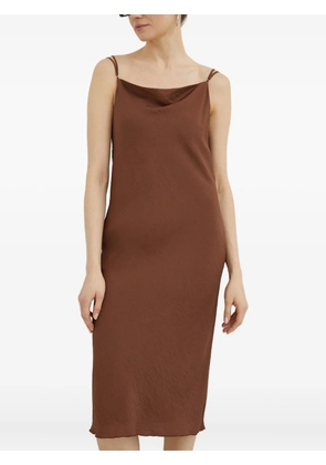 SAMSOE SAMSOE cowl-neck midi dress - Brown