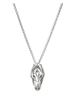 John Hardy sterling silver Naga blue sapphire necklace