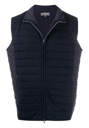 N.Peal zip front padded gilet - Blue