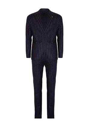 Tagliatore pinstripe two-button suit - Blue