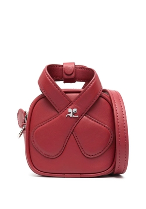 Courrèges Loop leather mini bag - Red