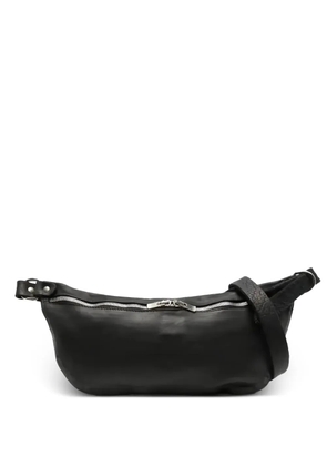 Guidi zip-up shoulder bag - Black
