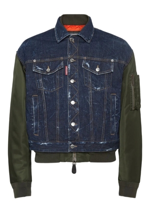 DSQUARED2 Aviator Hybrid bomber jacket - Blue