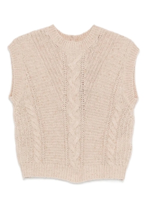 Max Mara cable-knit sleeveless vest - Neutrals
