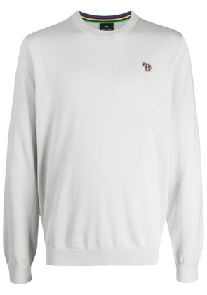 PS Paul Smith zebra-patch crew-neck jumper - Grey