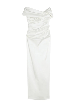 Max Mara Alatri draped maxi dress - White