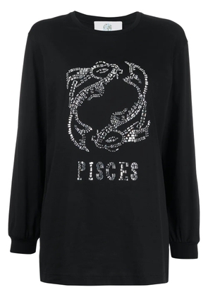 Alberta Ferretti long-sleeve Pisces T-shirt - Black