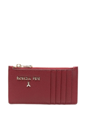 Patrizia Pepe logo-plaque zip-up card holder - Red
