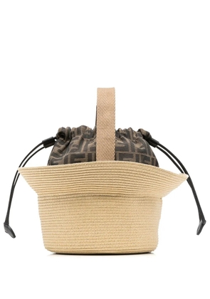 FENDI woven sun hat - Neutrals