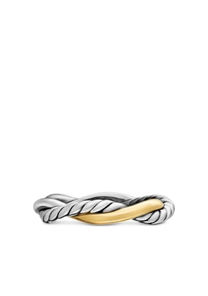 David Yurman 14kt yellow gold Petite Infinity band ring (4mm) - Silver