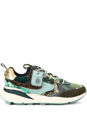Kurt Geiger London Kurt Runner leopard-print mesh sneakers - Green