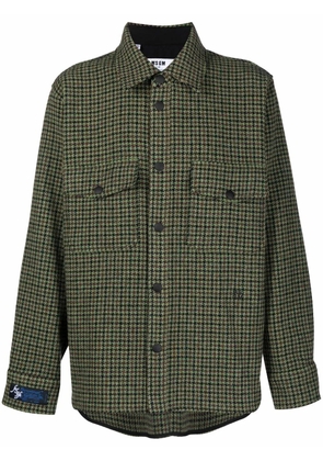 MSGM herringbone check-pattern shirt - Green