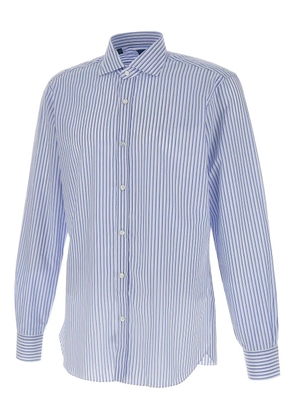 Barba striped button-up shirt - Blue