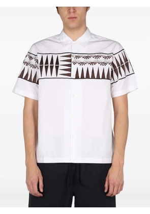 Universal Works geometric-print shirt - White