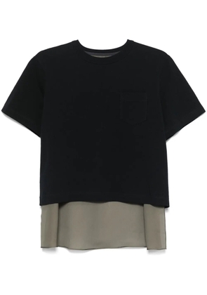 sacai panelled T-shirt - Blue