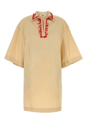 FENDI poplin mini dress - Yellow