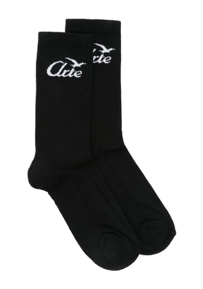 Arte Antwerp intarsia-knit logo socks - Black