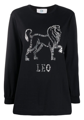 Alberta Ferretti Leo crystal-embellished jumper - Black