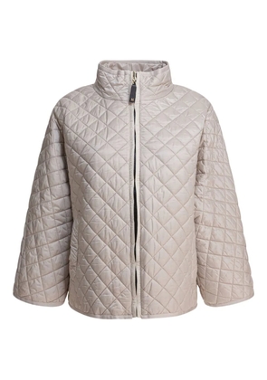 Max Mara Delfina quilted zip-front jacket - Neutrals