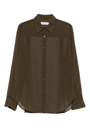 The Frankie Shop striped button-fastening shirt - Green