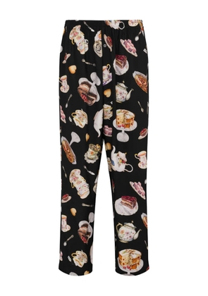 Moschino dessert-print trousers - Black