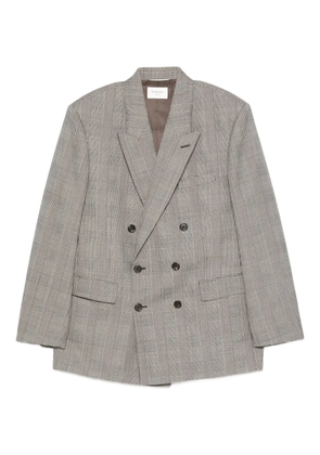 Saint Laurent double-breasted check jacket - Black