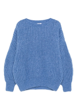 Maiami ribbed balloon-sleeve sweater - Blue