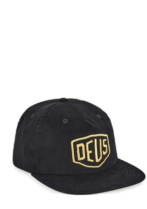 Deus Ex Machina logo-embroidered corduroy cap - Black