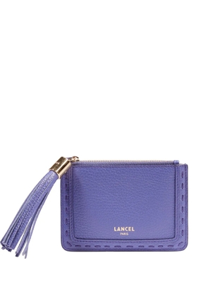 Lancel tassel zip-around card holder - Purple