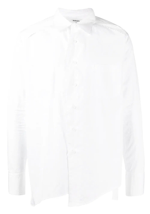 sulvam cut out-detail tailored shirt - White