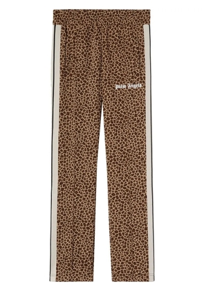 Palm Angels leopard print jacquard track pants - Neutrals