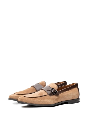 Poche Paris buckle strap loafers - Brown
