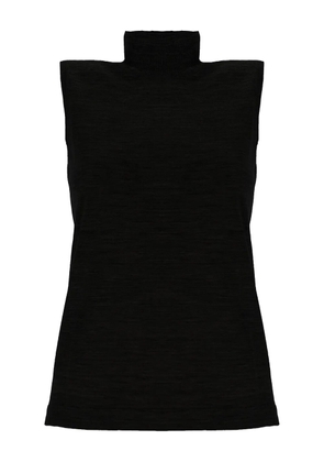 GOES BOTANICAL turtleneck sleeveless sweater - Black