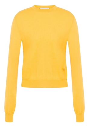 Moschino logo-plaque sweater - Yellow