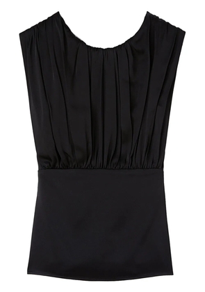 Jil Sander ruched-detailed sleeveless blouse - Black