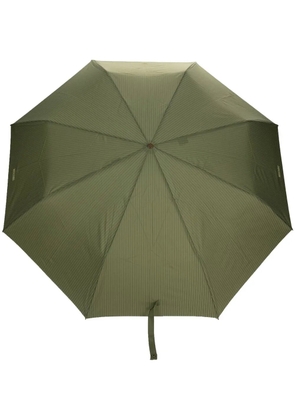 Moschino logo-print pinstripe umbrella - Green