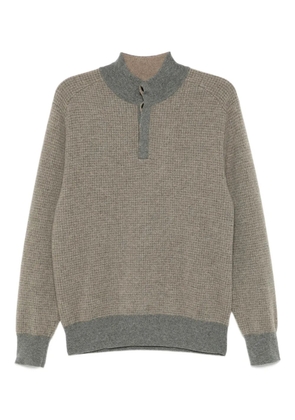 N.Peal Herringbone sweater - Brown