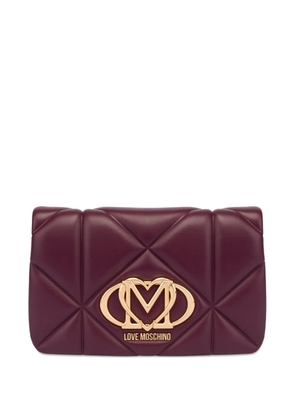 Love Moschino logo-plaque clutch bag - Purple