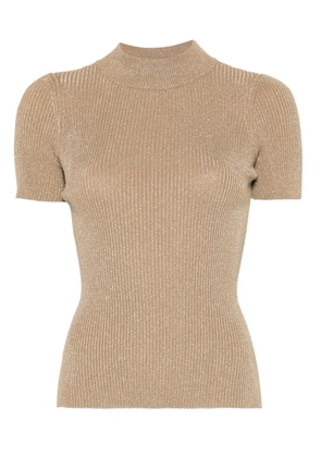Max Mara Spezie ribbed short-sleeve top - Neutrals