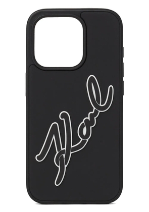 Karl Lagerfeld Signature iPhone 16 Pro case - Black