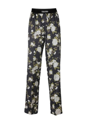 TOM FORD floral-print pajamas trousers - Black