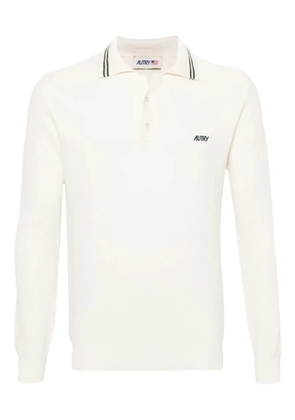 Autry long-sleeve polo shirt - Neutrals
