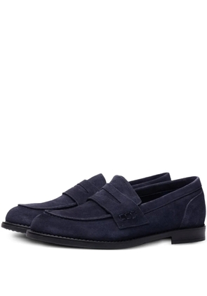 Poche Paris suede round-toe loafers - Blue