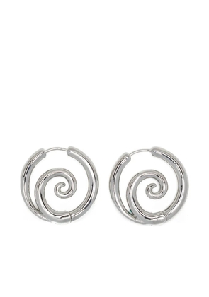 Kenneth Jay Lane swirl-hoop earrings - Silver