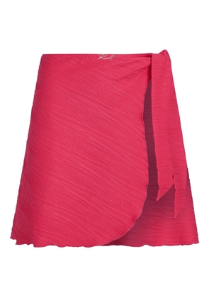 Karl Lagerfeld ribbed pareo - Pink